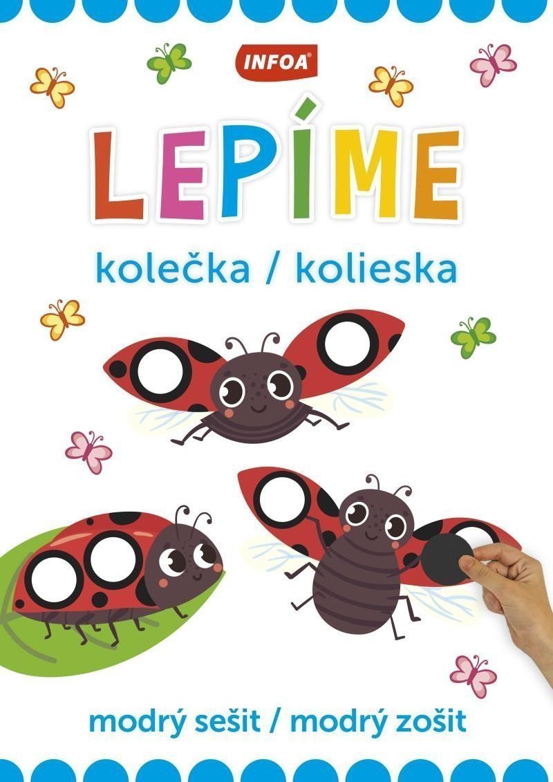 Lepíme kolečka kolieska - modrý sešit modrý zošit