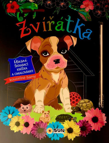 Zvířátka - Úžasná škrábací knížka a omalovánky