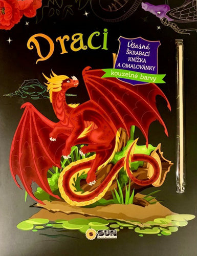 Draci - Úžasná škrábací knížka a omalovánky