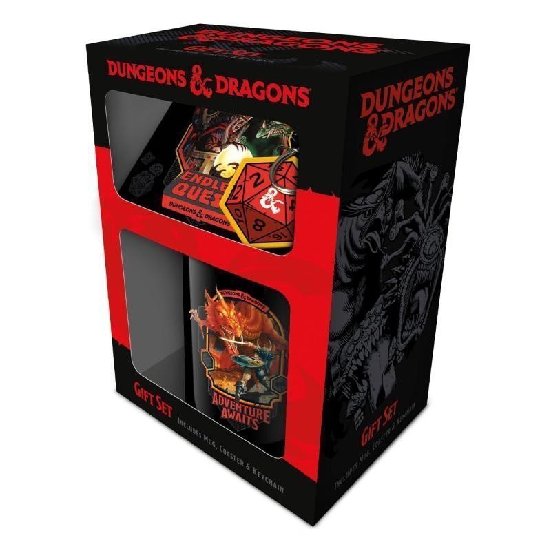 Dungeon a Dragons Dárkový set hrnek klíčenka