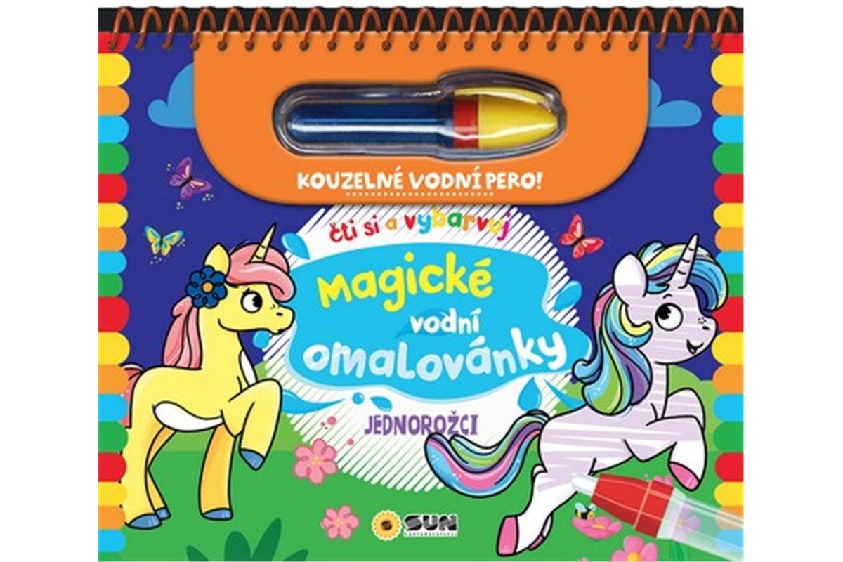 Jednorožci - Čti a vybarvuj Magické vodní omalovánky
