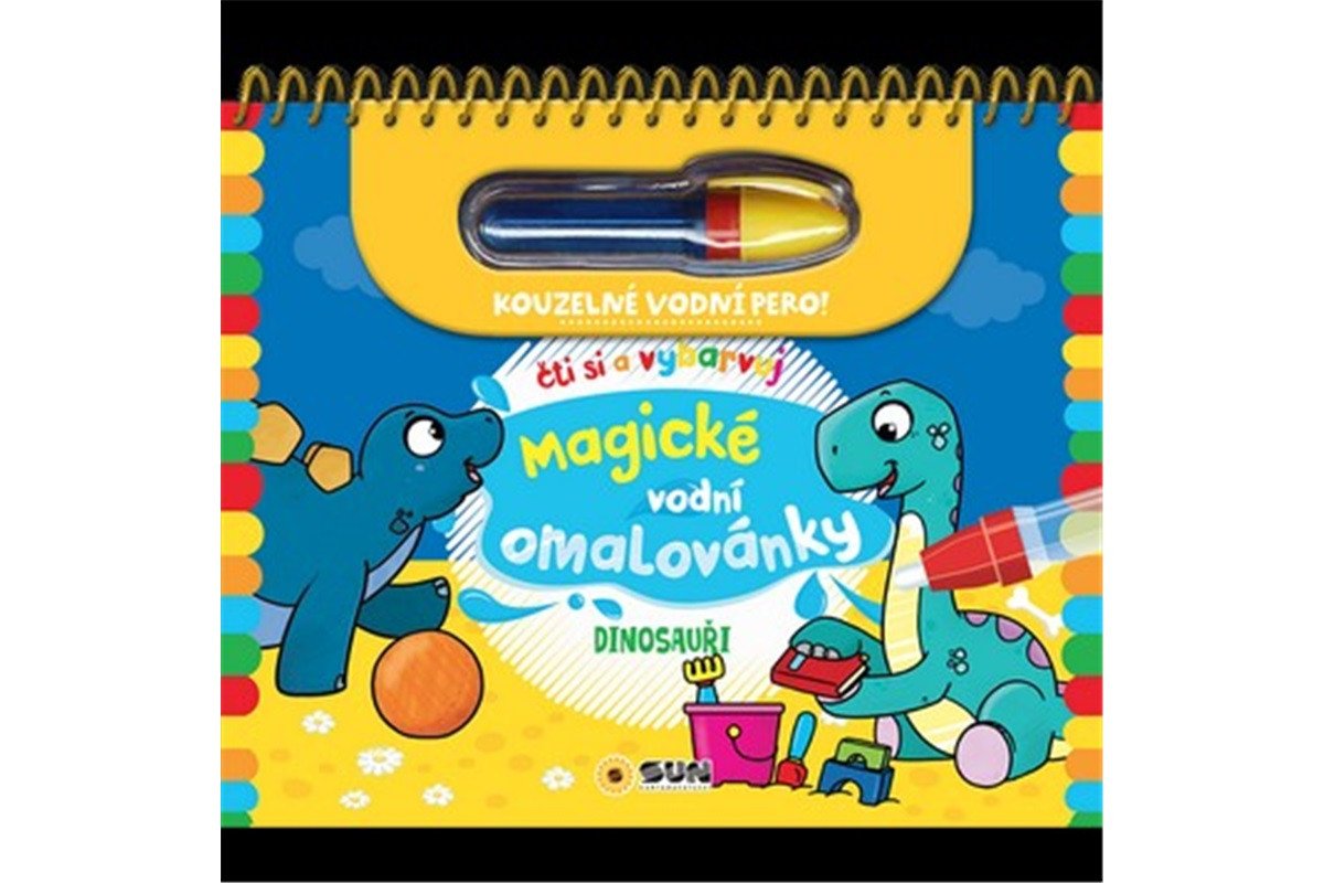 Dinosauři - Čti a vybarvuj Magické vodní omalovánky
