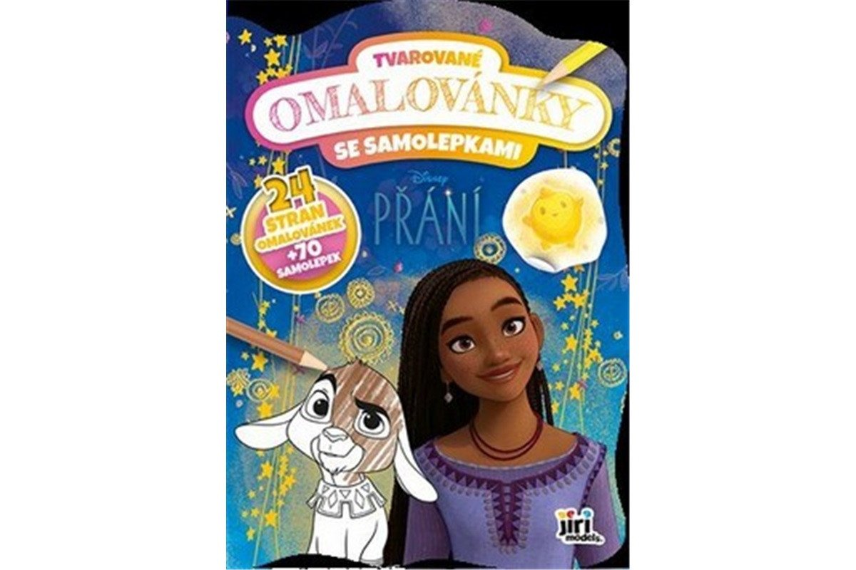 Přání - Tvarované omalovánky se samolepkami