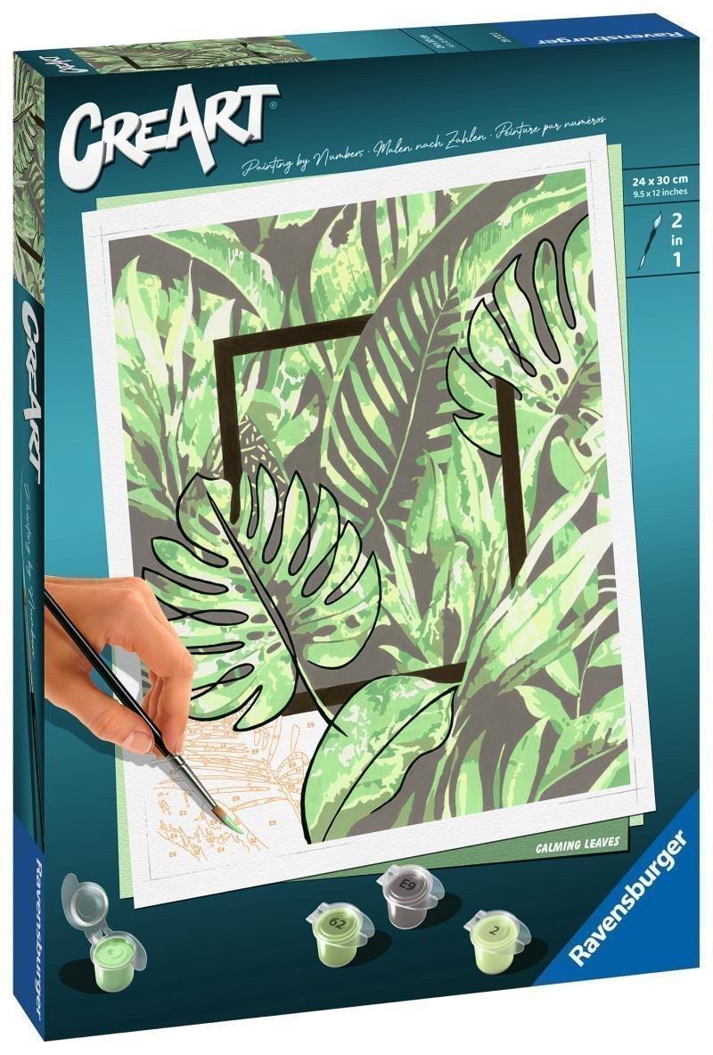 CreArt Buď šťastný Zelené listy