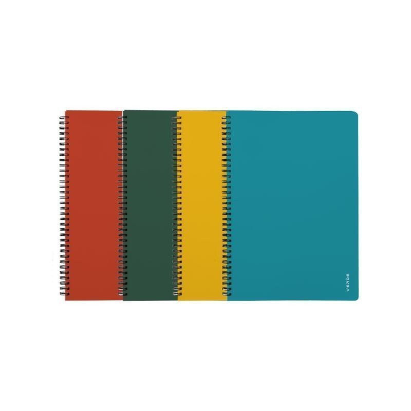 Twin wire blok A5 PP VERDE mix barev