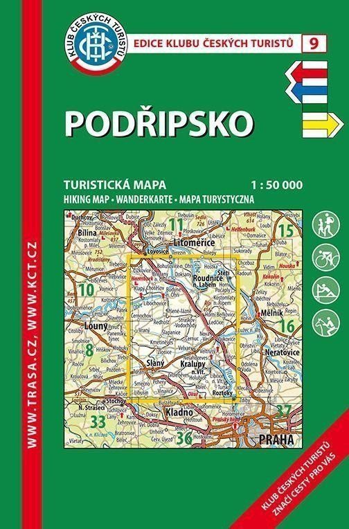 KČT 9 Podřipsko 150 000 Turistická mapa