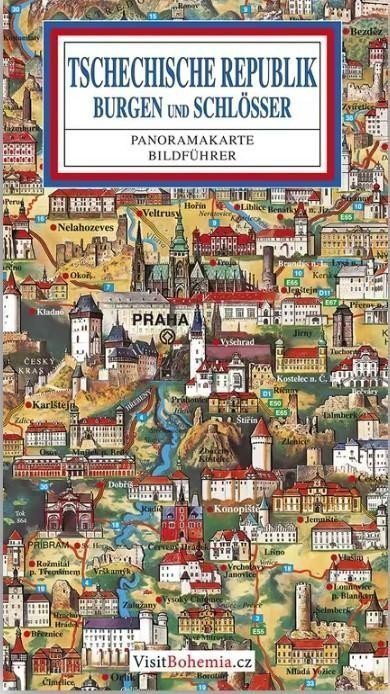 Hrady a zámky ČR - Panoramatická mapa německy