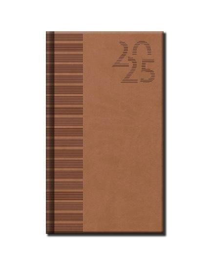 Diář 2025 Vivella Brown mini týdenní A6