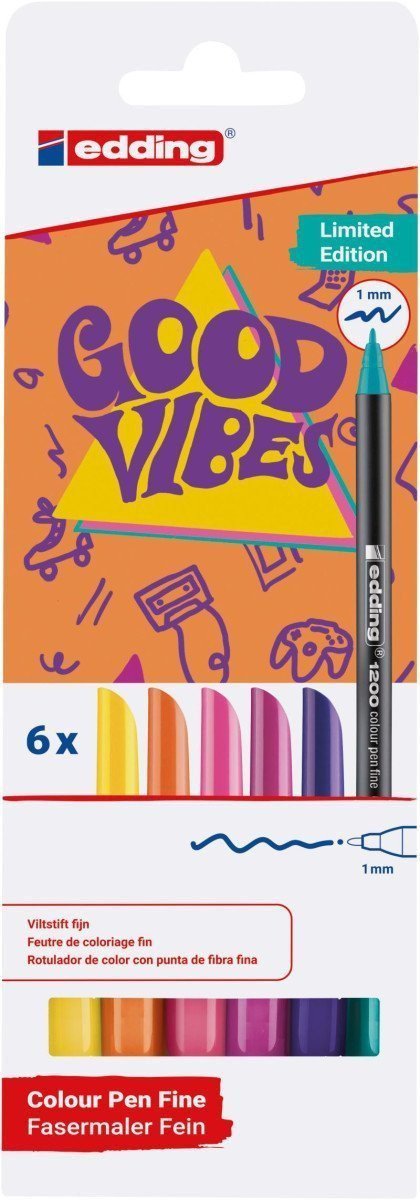 Edding 1200 Fixy Good Vibes 6 ks limitovaná edice