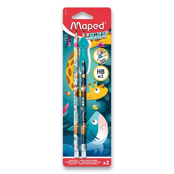 Maped Tužka grafitová s pryží Jungle Fever 2 ks nástavec