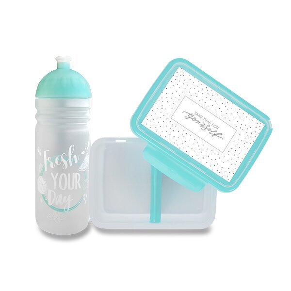 Zdravá lahev a Zdravá sváča set - Fresh tyrkysová