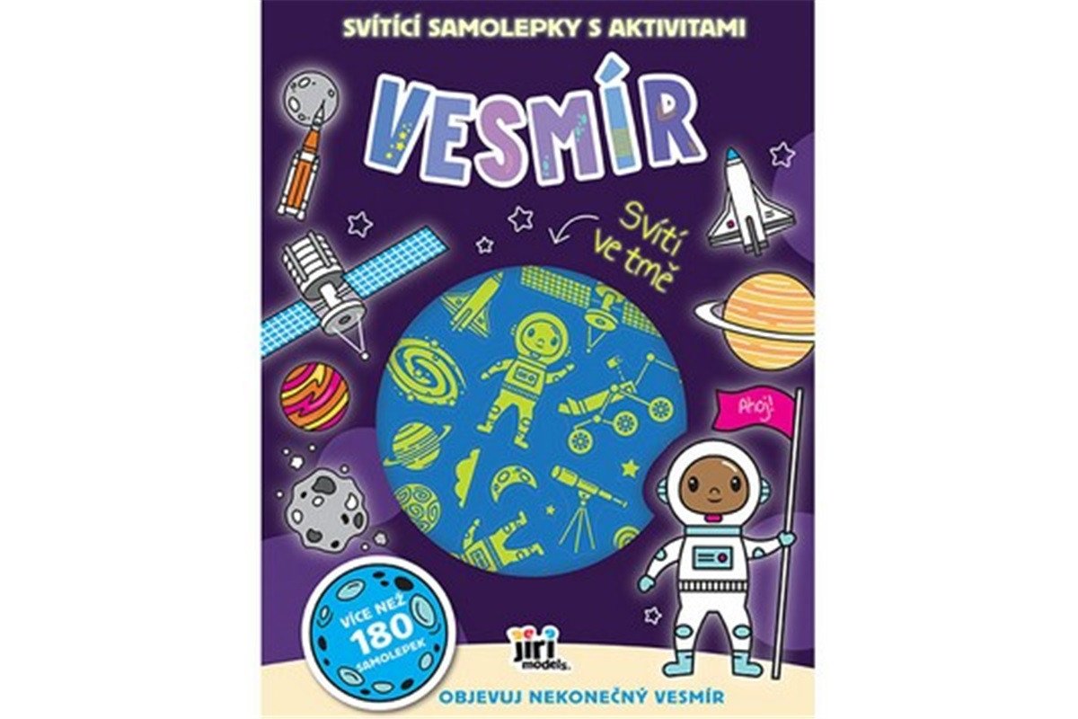 Svítící samolepky s aktivitami Vesmír