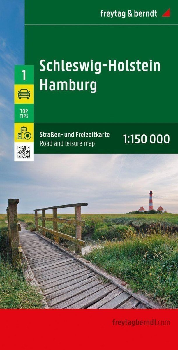 Šlesvicko-Holštýnsko - Hamburk 1150 000 mapa ulic a volného času