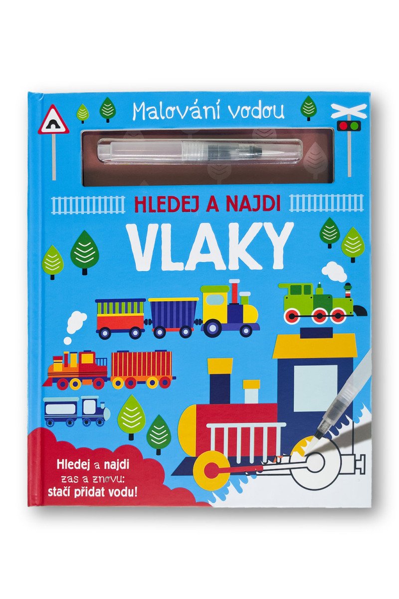 Malování vodou Vlaky