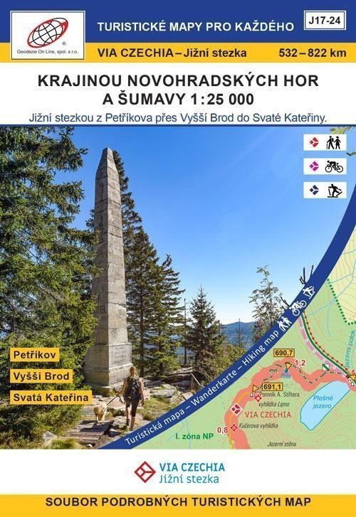 VIA CZECHIA - Jižní stezka BOX 3 Krajinou Novohradských hor a Šumavy 1 25 000