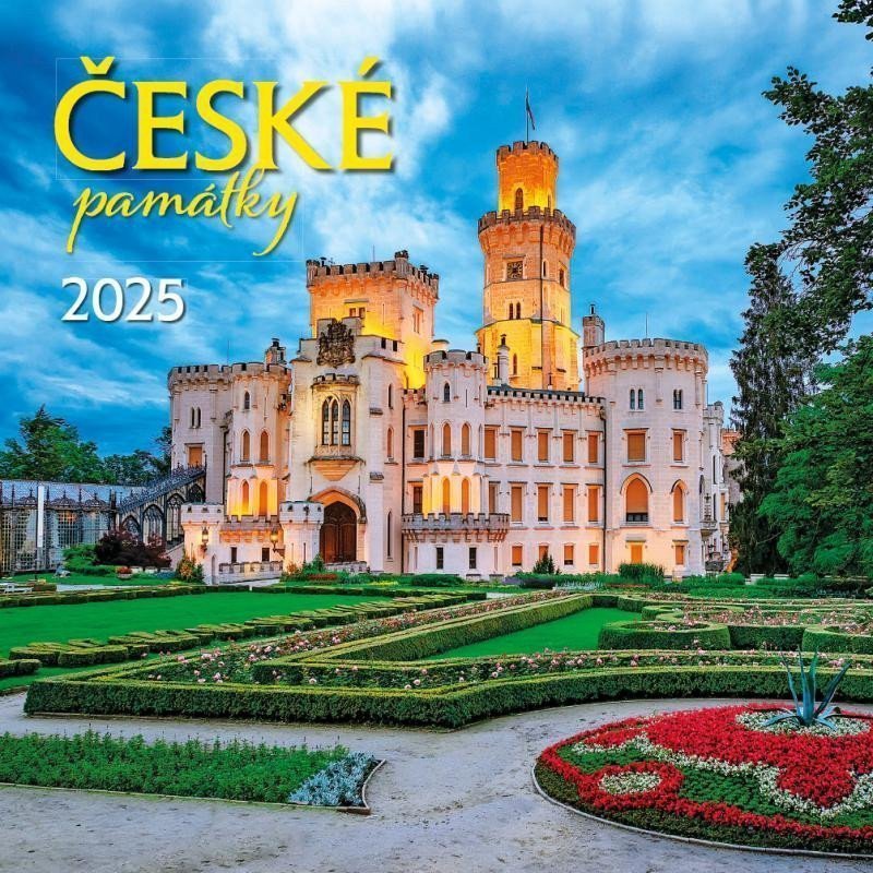 Kalendář 2025 České památky nástěnný 33 x 33 cm