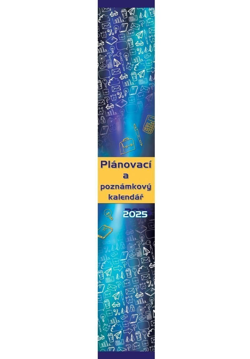 Kalendář 2025 Plánovací kravata nástěnný 11 x 69 cm