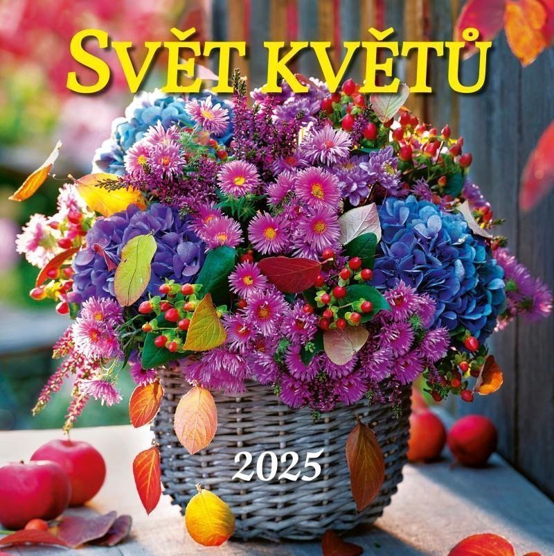 Kalendář 2025 Svět květů nástěnný 33 x 33 cm