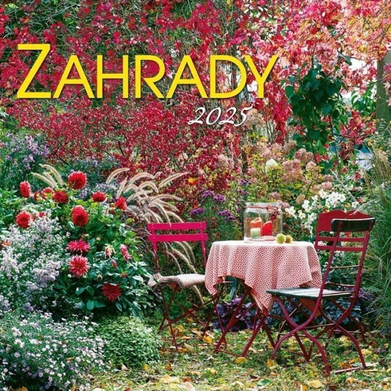 Kalendář 2025 Zahrady nástěnný 33 x 33 cm