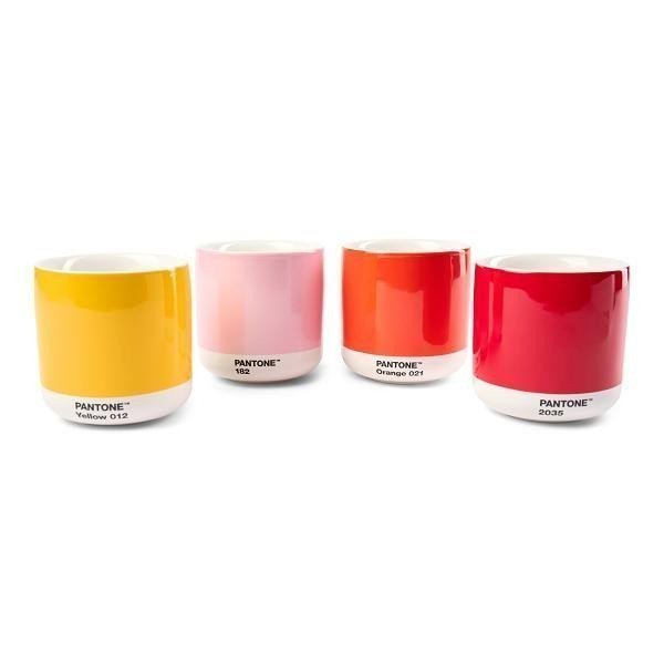 Pantone Latte Termohrnek - Yellow Red Orange Light Pink set 4 ks