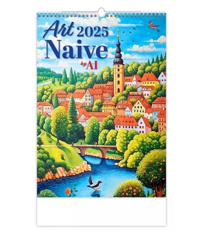 Kalendář nástěnný 2025 - Art Naive by AI