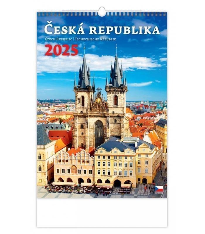 Kalendář nástěnný 2025 - Česká republika Czech Republic Tschechische Republik