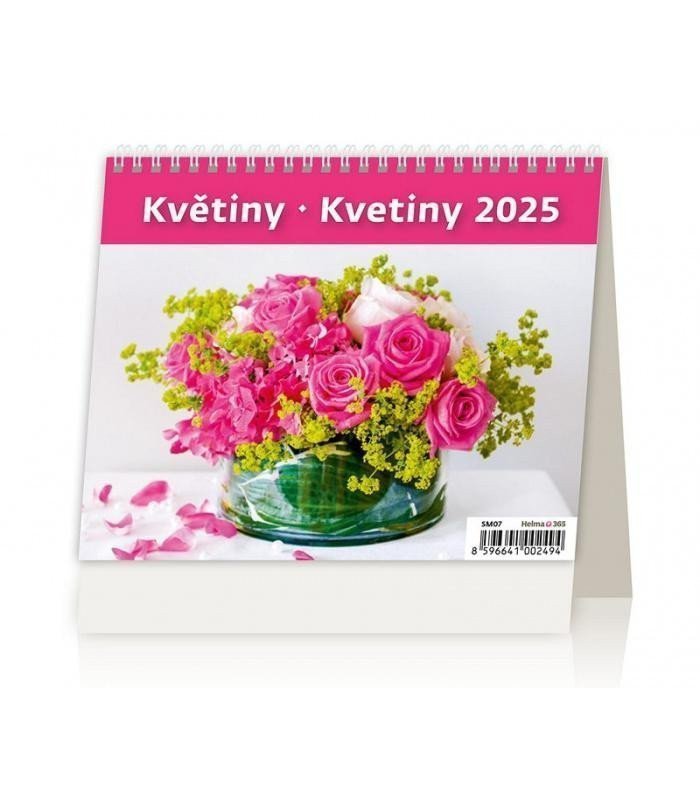 Kalendář stolní 2025 - MiniMax Květiny Kvetiny