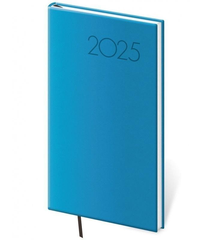 Diář 2025 Print Pop týdenní kapesní světle modrá