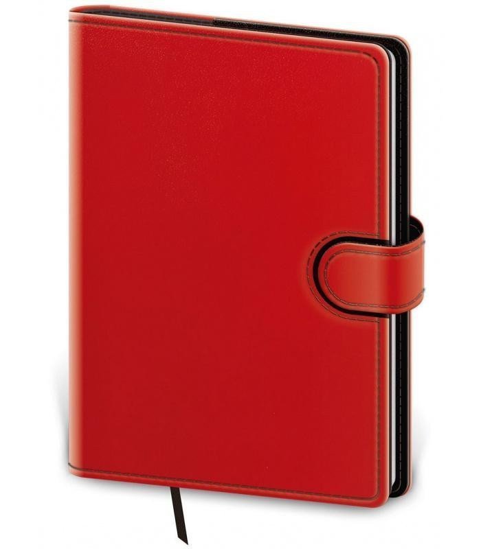 Diář 2025 Flip denní A5 červenočerná