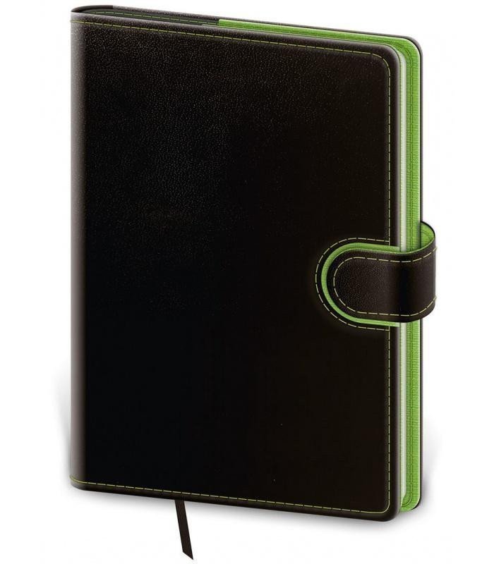 Diář 2025 Flip denní A5 černozelená