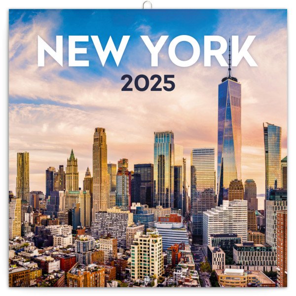 Kalendář 2025 poznámkový: New York, 30 × 30 cm