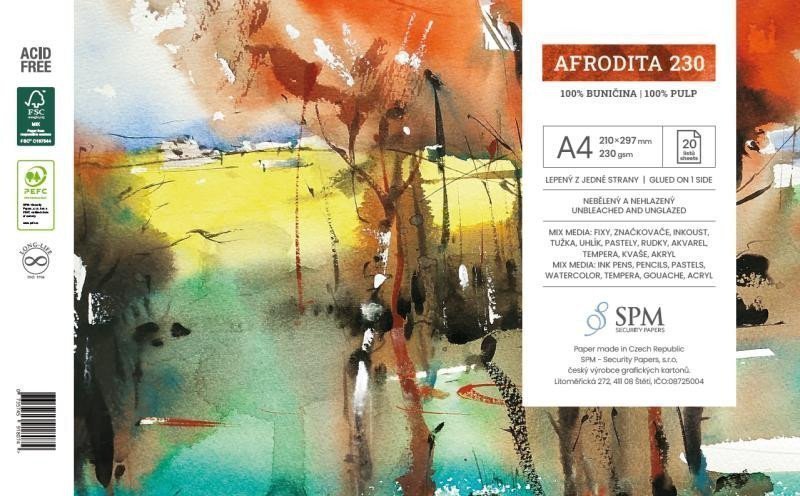 Grafický blok Afrodita 230 gm2 A4