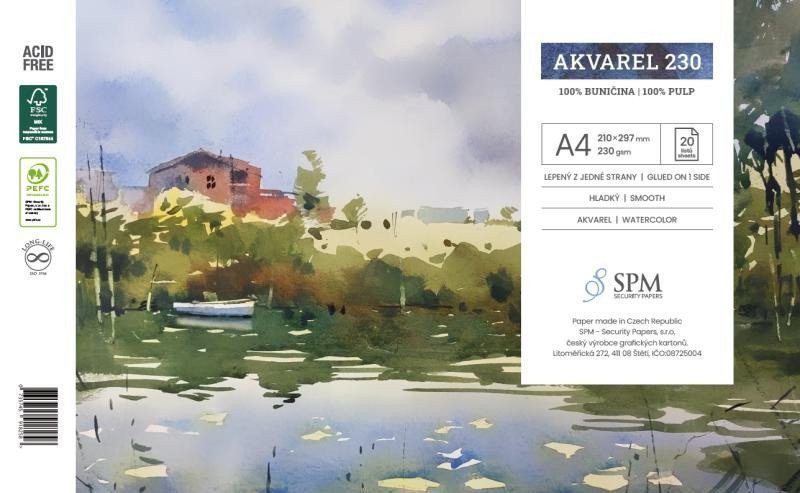 Grafický blok Akvarel 230 gm2 A4