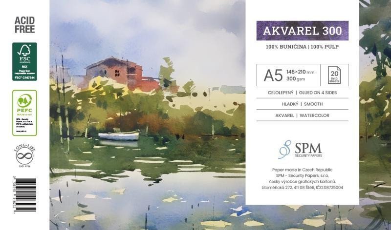 Grafický blok Akvarel 300 gm2 A5