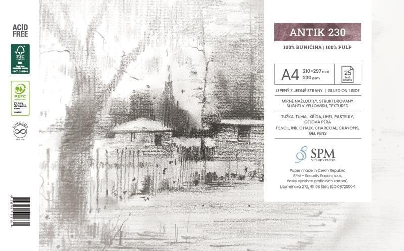 Grafický blok Antik 230 gm2 A4