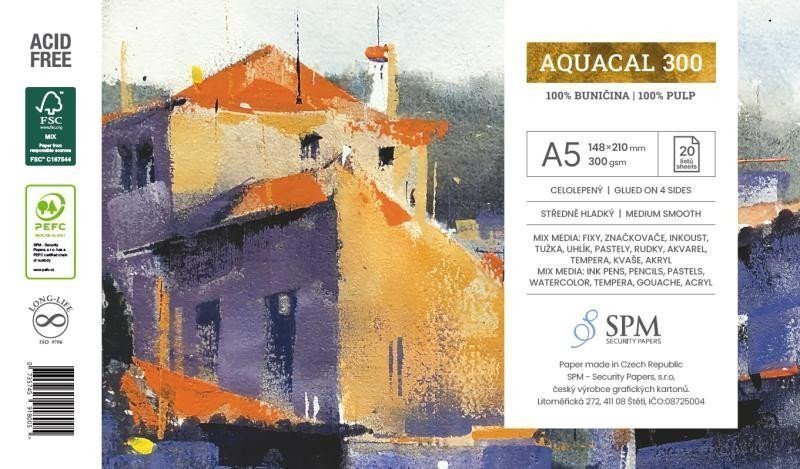 Grafický blok Aquacal 300 gm2 A5