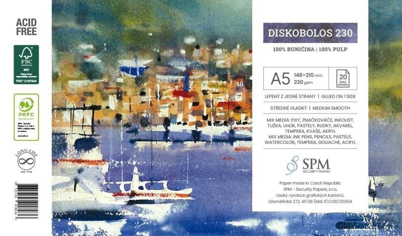 Grafický blok Discobolos 230 gm2 A5