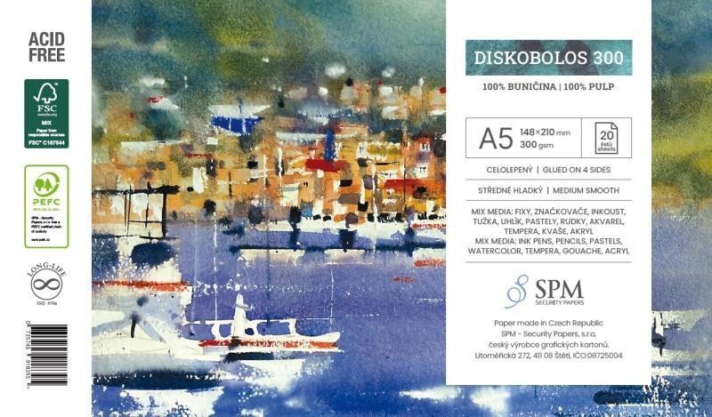 Grafický blok Discobolos 300 gm2 A5