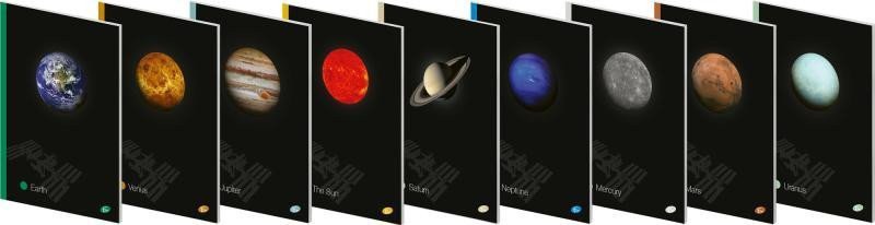 Elisa poznámkový sešit Planety A5 40 listů linka