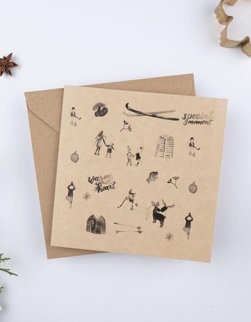 Be Nice EKO Přání vánoční Přírodníhnědé