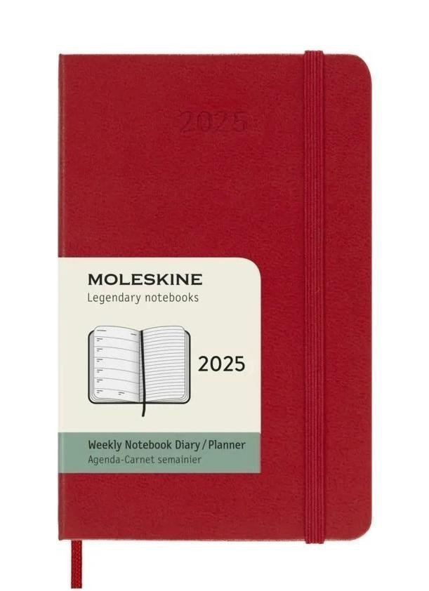 Moleskine Plánovací zápisník 2025 červený S tvrdý