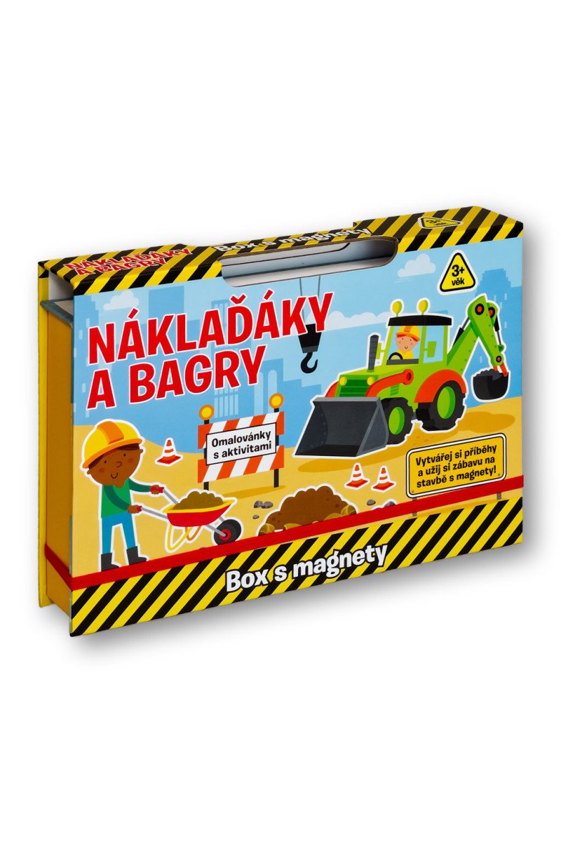 Náklaďáky a bagry - Box s magnety