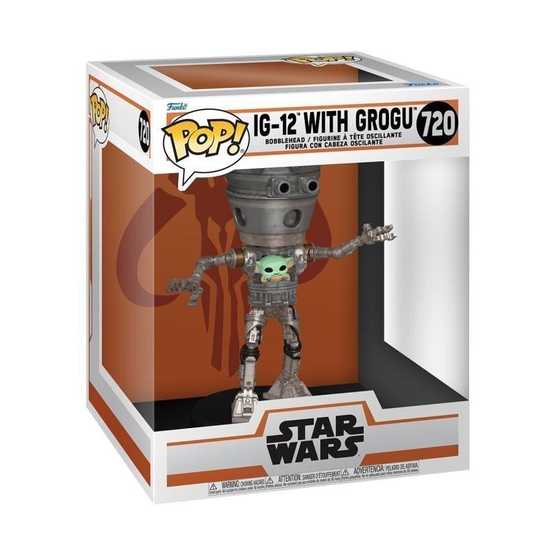 Funko POP Deluxe Mandalorian - IG-12 with Grogu