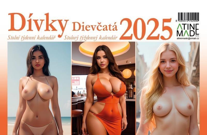 Kalendář 2025 Dívky stolní týdenní 225 x 150 mm