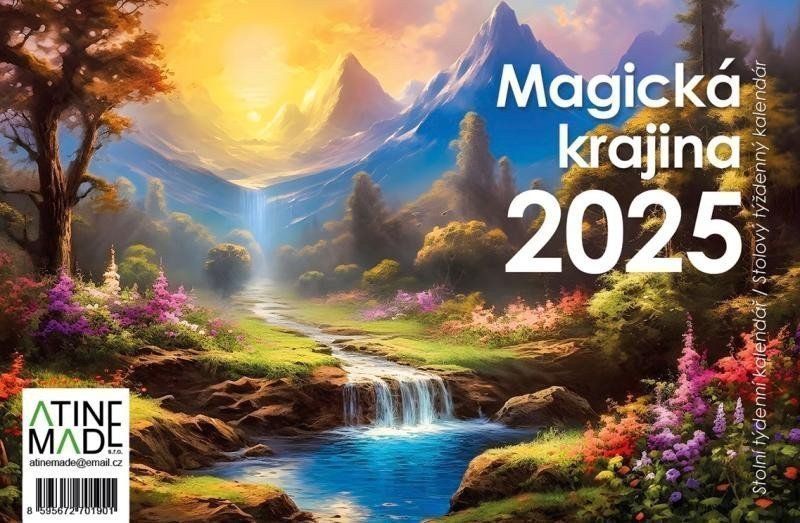 Kalendář 2025 Magická krajina stolní týdenní 225 x 150 mm