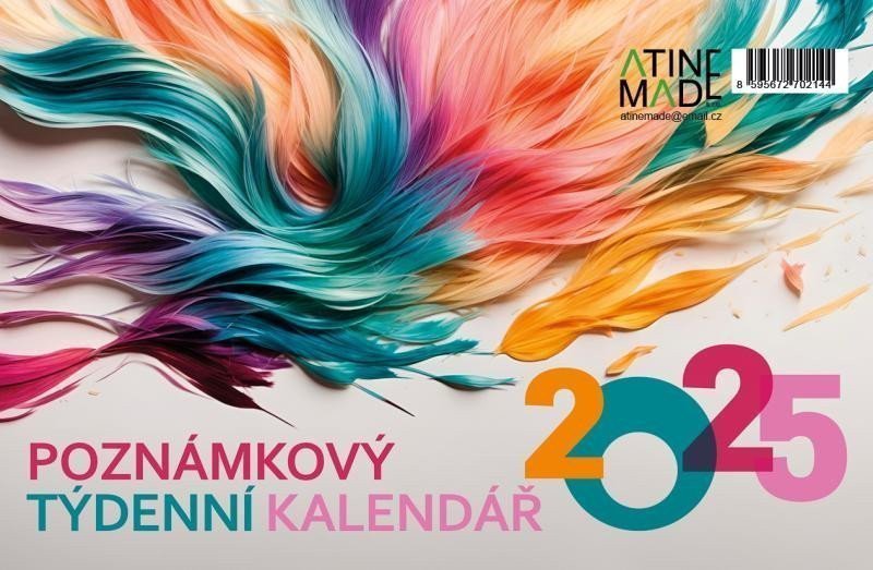 Kalendář 2025 Poznámkový velký stolní týdenní 225 x 150 mm