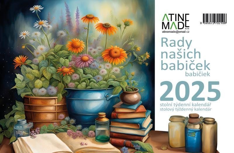 Kalendář 2025 Rady našich babiček stolní týdenní 225 x 150 mm