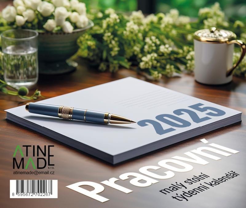 Kalendář 2025 Pracovní stolní týdenní 150 x 130 mm