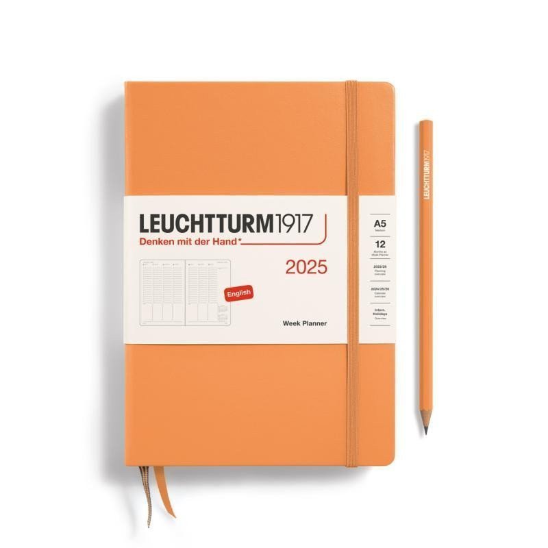Leuchtturm1917 Week Planner Medium A5 2025 Apricot