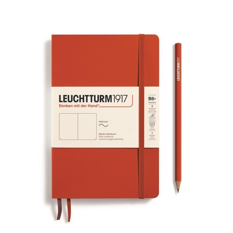 Leuchtturm1917 Zápisník Fox Red Softcover B6 čistý